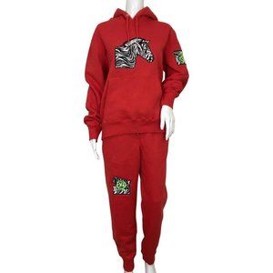 YJGLAM Women Outfit Sets a Zebra Desing Sleeve Long Red Color Sz M G11